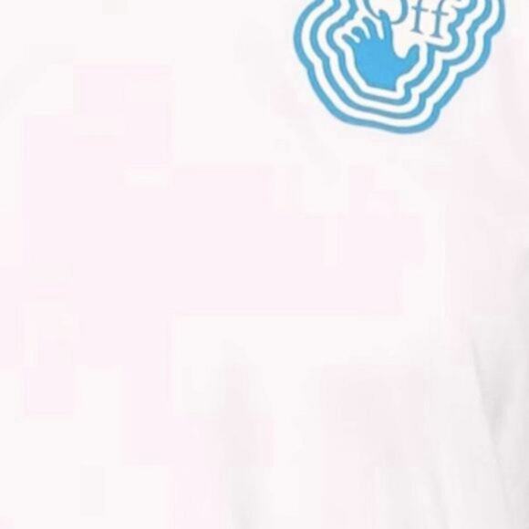 Off White Fluo Swimming Man Cotton Cropped T shirt L - Picture 4 of 9